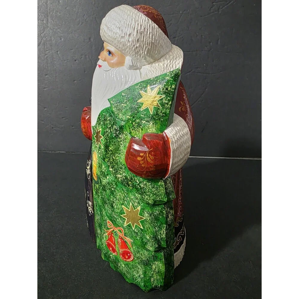 Hand Carved Wood Russian Santa Ded Moroz 11